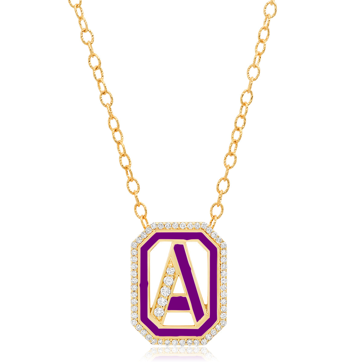 Gatsby Initial Necklace in 18K Gold – 15 Colors | Colette Jewelry