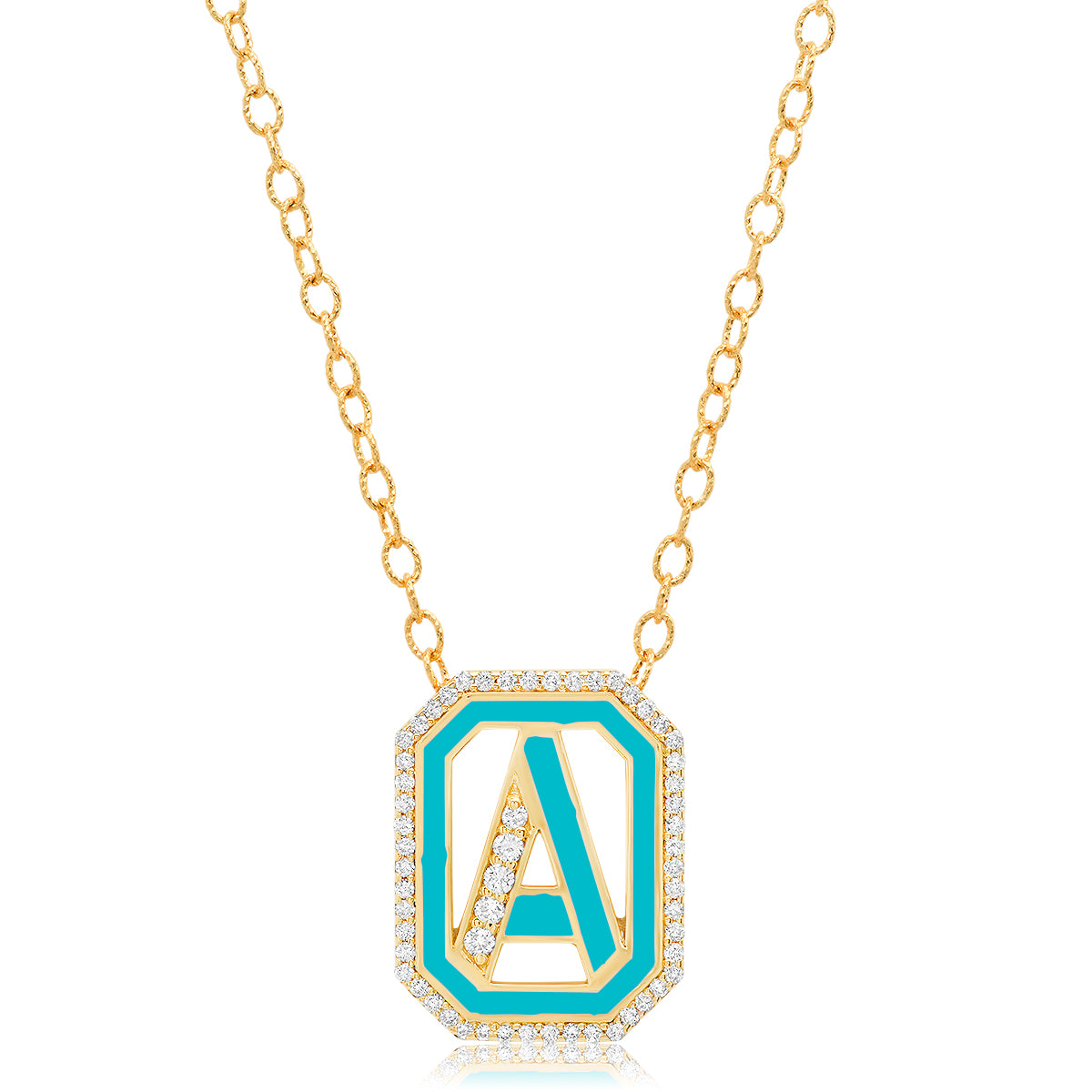 Gatsby Initial Necklace in 18K Gold – 15 Colors | Colette Jewelry