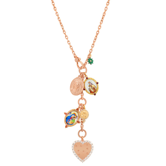 Love My Charms Long Necklace – 18K Gold Multi-Stone Colette Jewelry