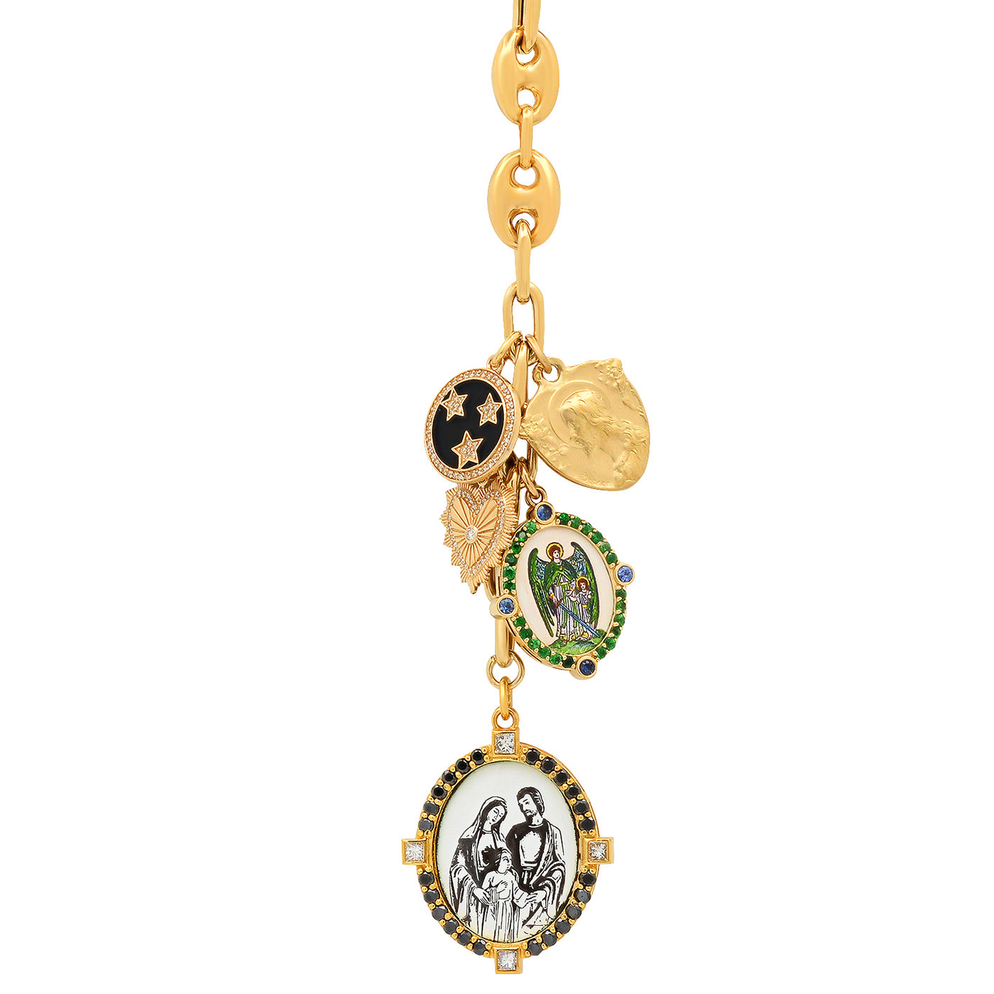 Holy Family Long Necklace – 18K Gold Santos y Cielos – Colette Jewelry