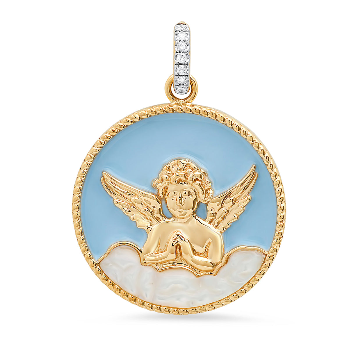My Blue Angel Charm 18K Gold Blue Sapphire | Colette Jewelry
