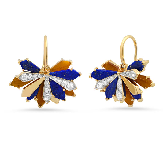 Penacho Fan Earrings – 3 Combinations – 18K Gold | Colette Jewelry