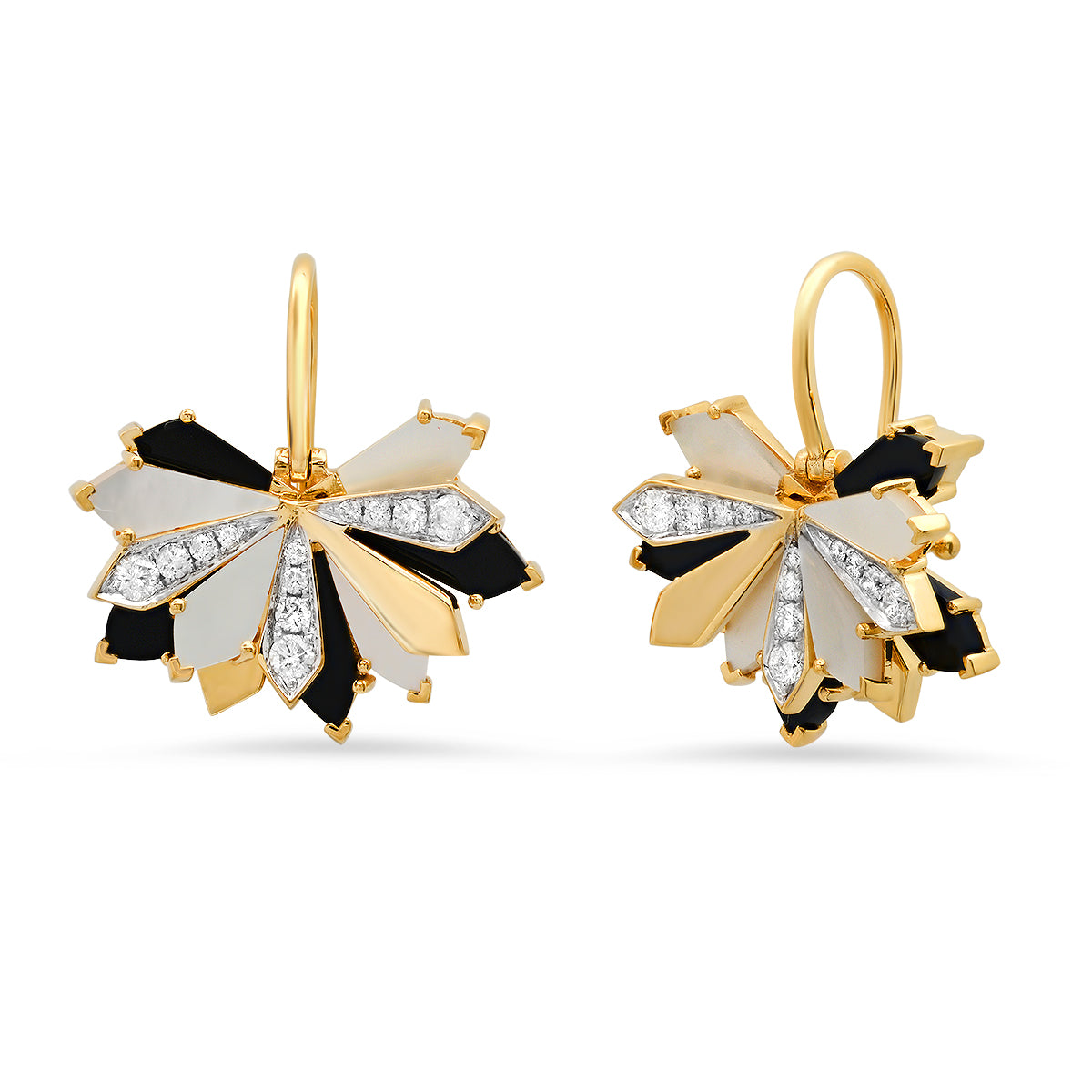 Penacho Fan Earrings – 3 Combinations – 18K Gold | Colette Jewelry