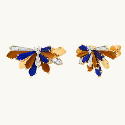 Medium Penacho Studs in 18K gold with white diamond — Colette Jewelry
