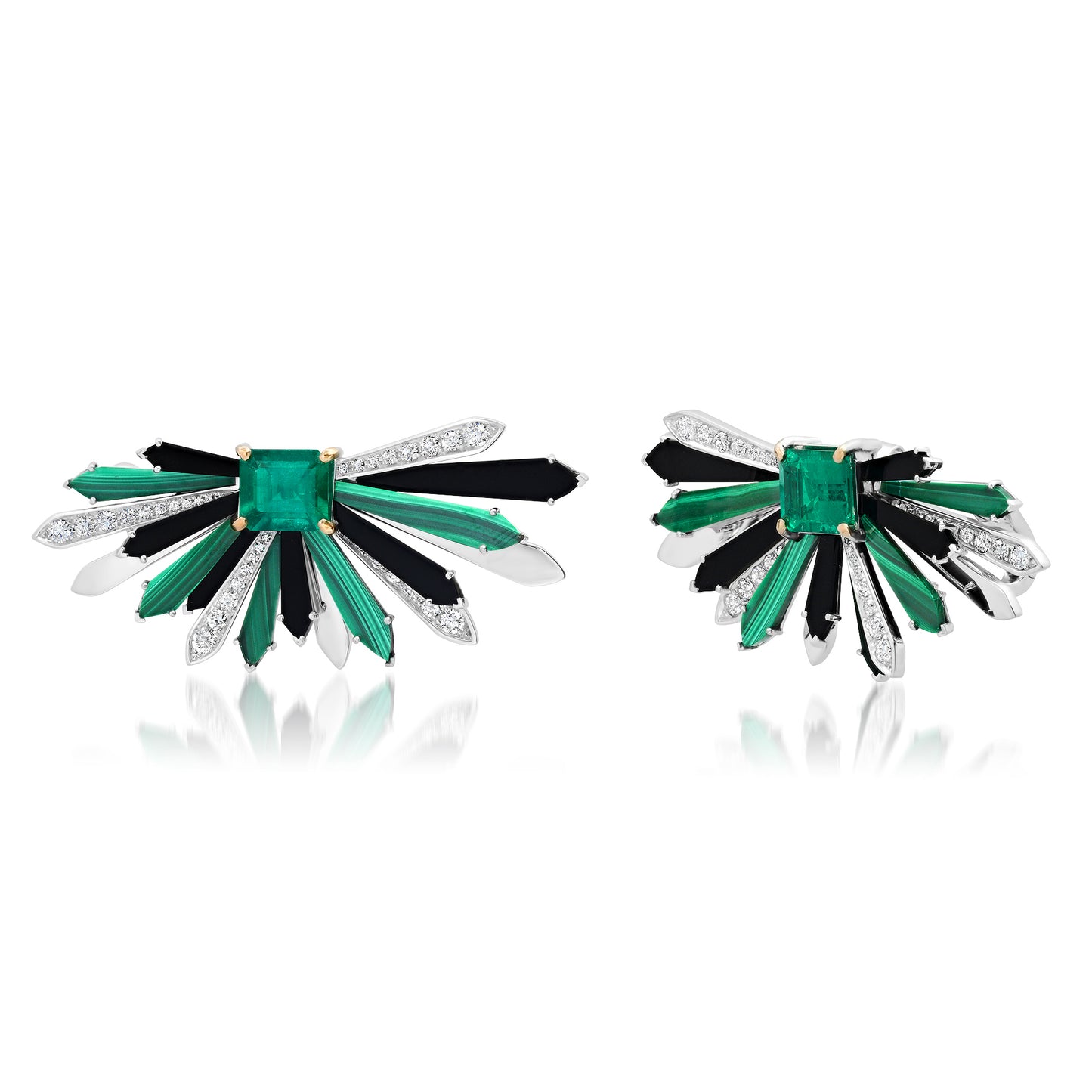 Emerald Cocktail Earrings 18K Gold | Colette x MUZO | Colette Jewelry