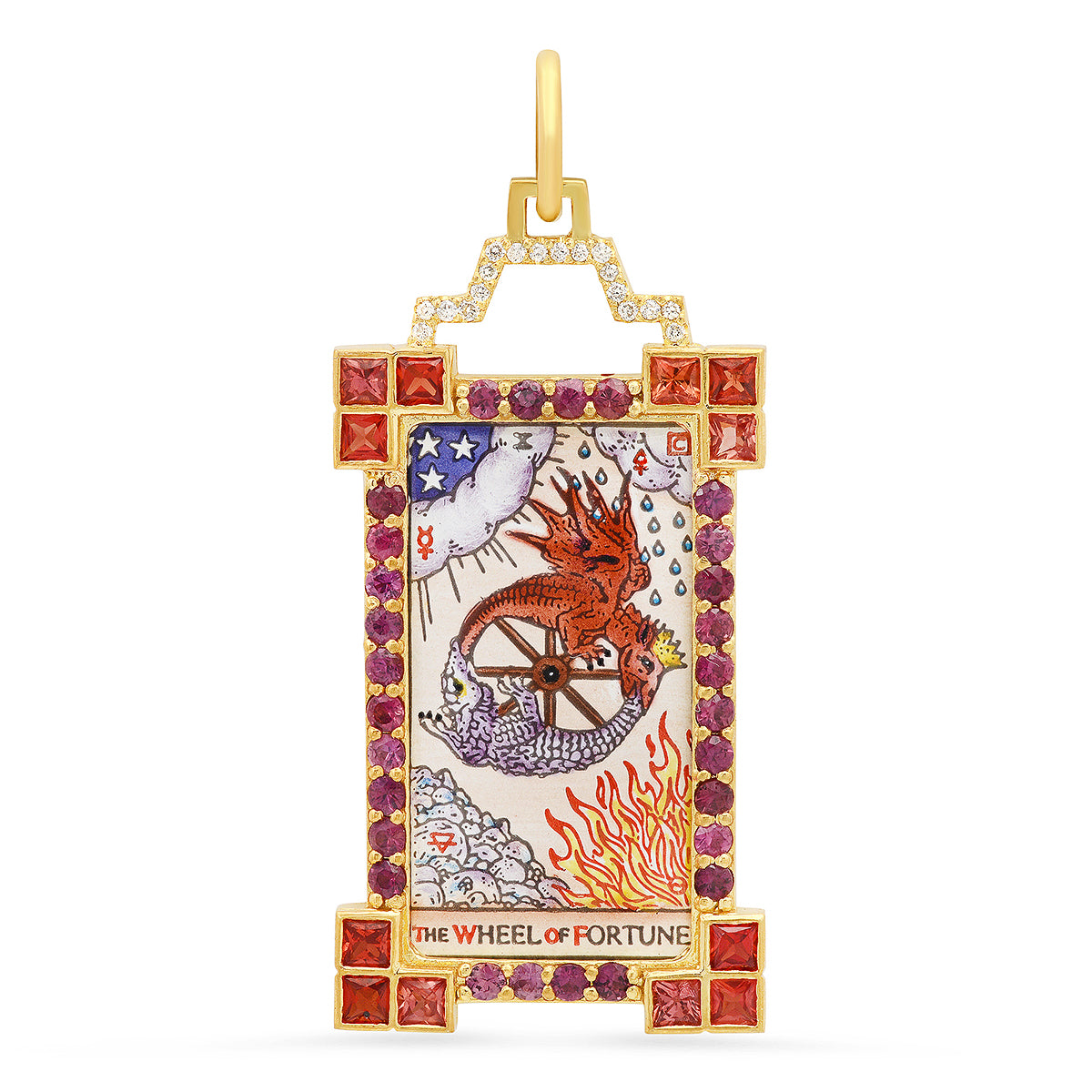 Wheel of Fortune Tarot Charm 18K Gold Santos y Cielos Colette Jewelry