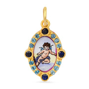 Angel Protection Mini Medal Charm 18K Gold | Colette Jewelry