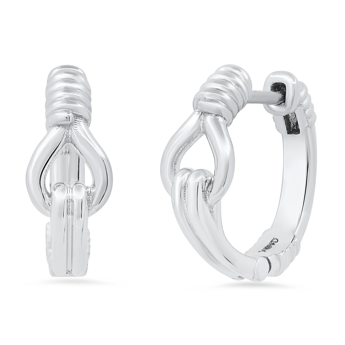 Toi et Moi Mini Hoops in 18K Gold — Three Color Variations | Colette Jewelry