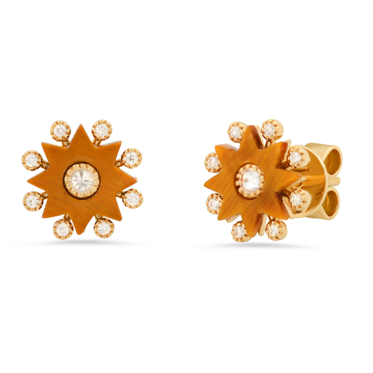 Comète Stud Earrings | 18K Gold & Diamonds | Twinkle Galaxia | Colette Jewelry