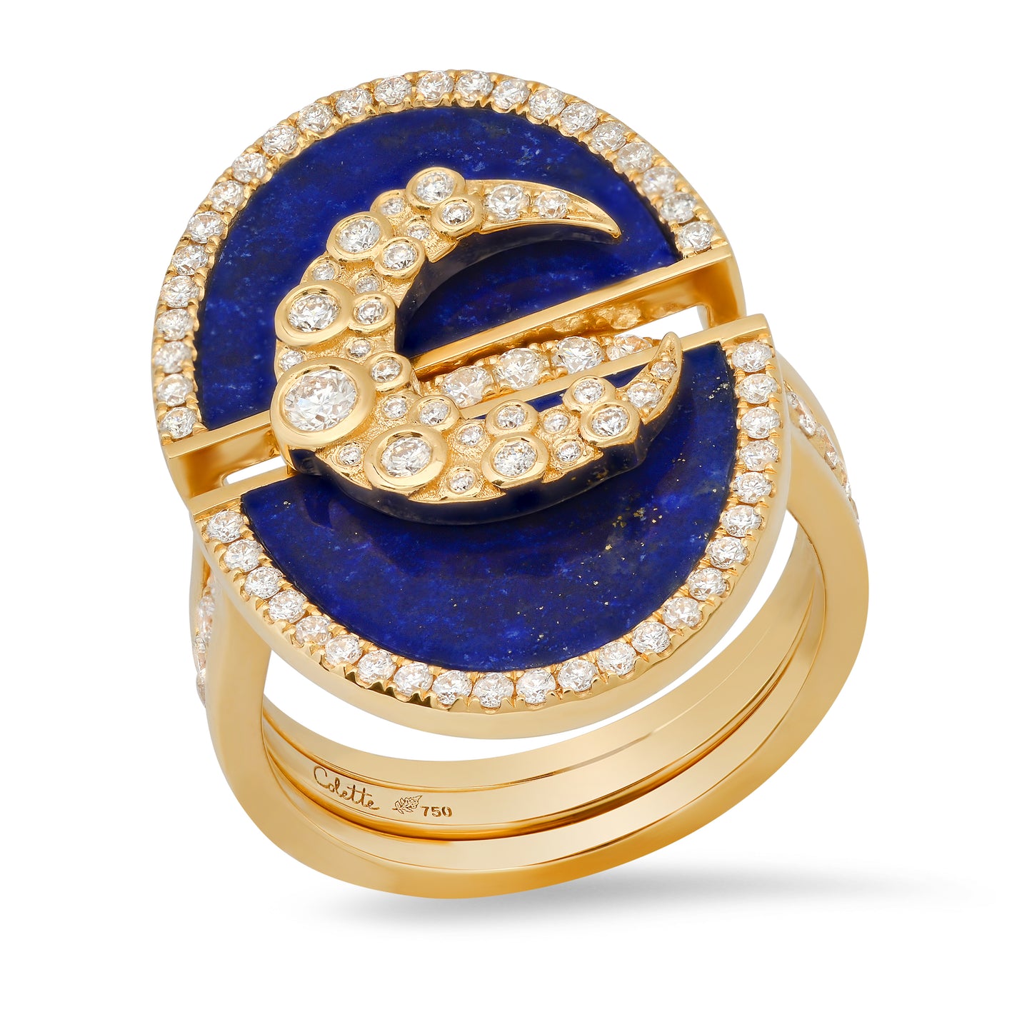 Moon Puzzle Ring | 18K Gold | Galaxia Collection | Colette Jewelry