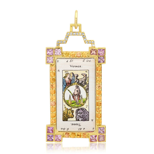 Le Voyage Tarot Charm 18K Gold Colette Jewelry
