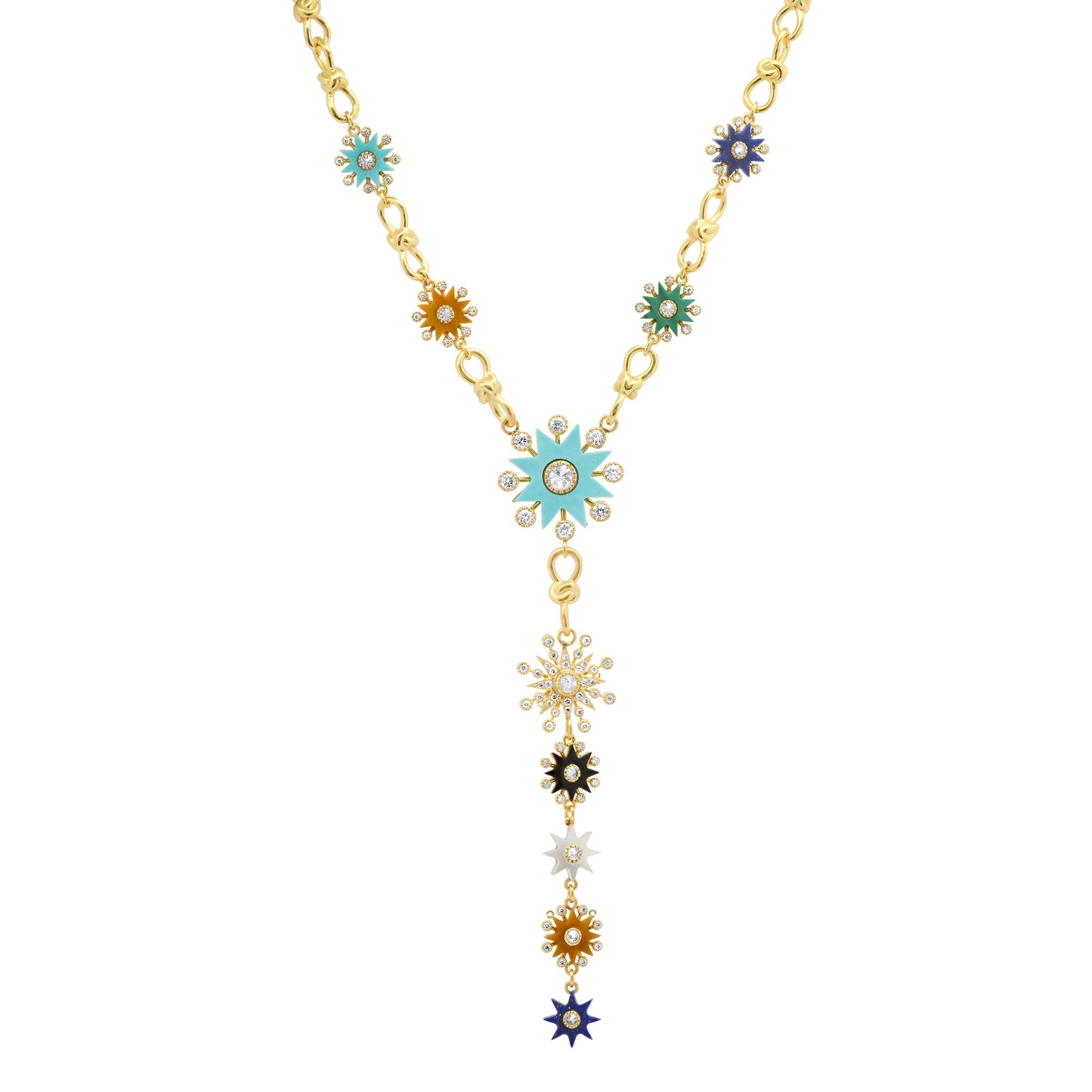 Comète Necklace Enchain – Rose Gold Toi et Moi Necklace | Colette Jewelry