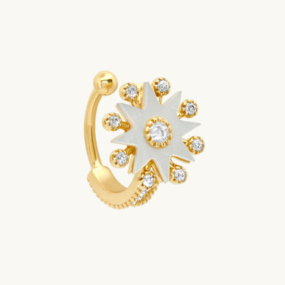 Comète Cuff in Rose Gold in 18K rose gold with diamond — Colette Jewelry