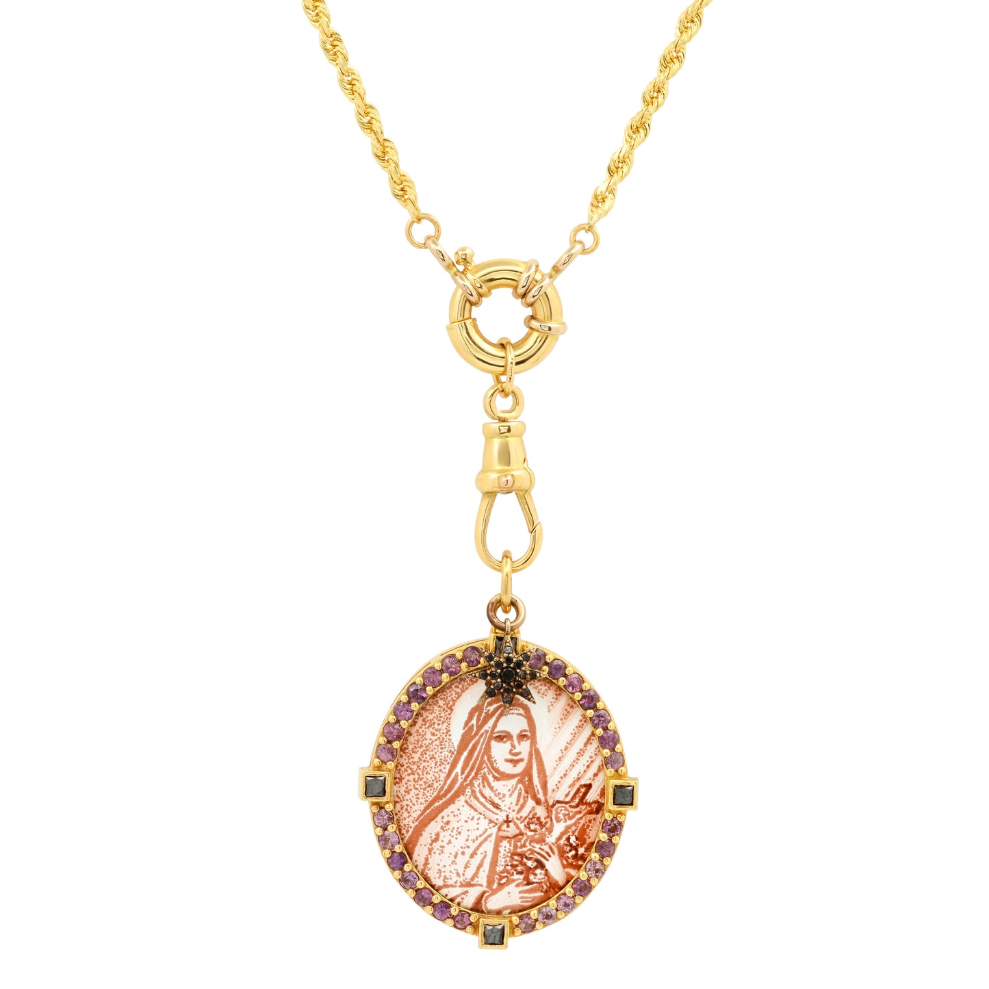 Madonna Big Medal Charm 18K Gold High Jewelry – Colette Jewelry