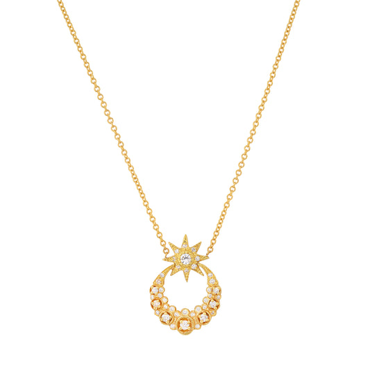 Twinkle Pendant 18K Yellow Gold Diamond Galaxia | Colette Jewelry