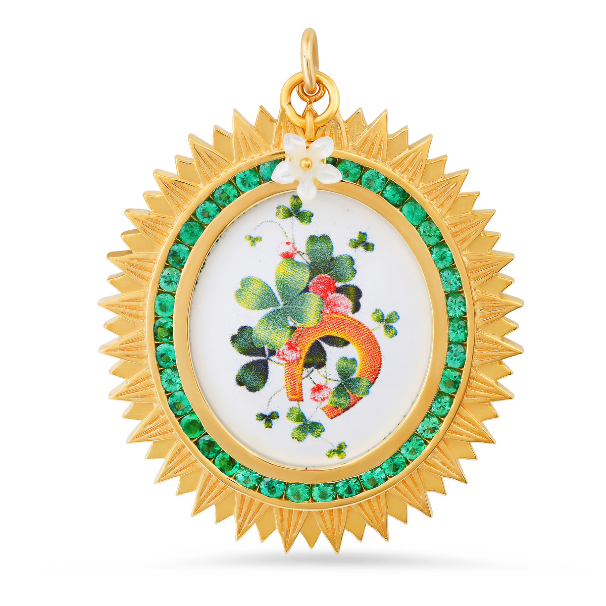 Full Protection Charm 18K Gold Diamond Talisman | Colette Jewelry