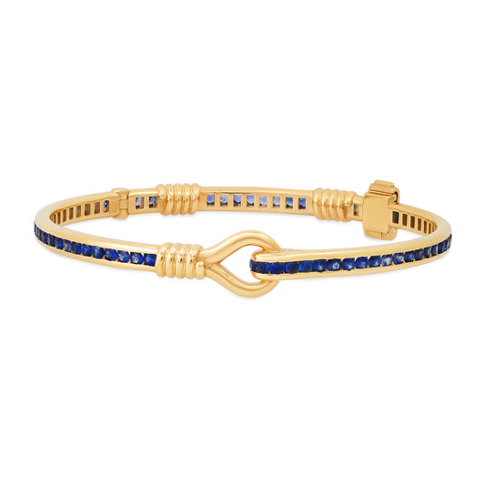 Toi et Moi Bracelet Blue Sapphires 18K Gold | Colette Jewelry