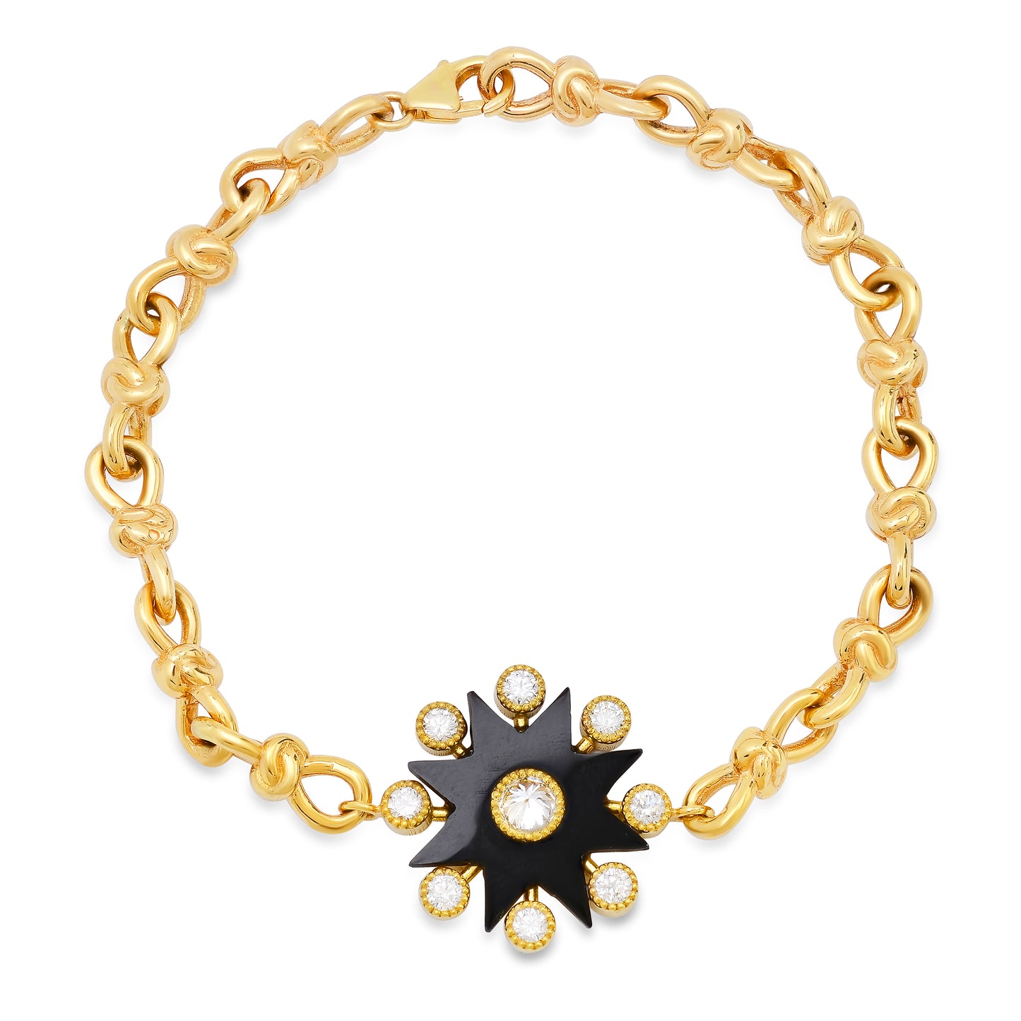 Comète Bracelet Enchain – 18K Gold Diamond Chain Bracelet | Toi et Moi | Colette Jewelry