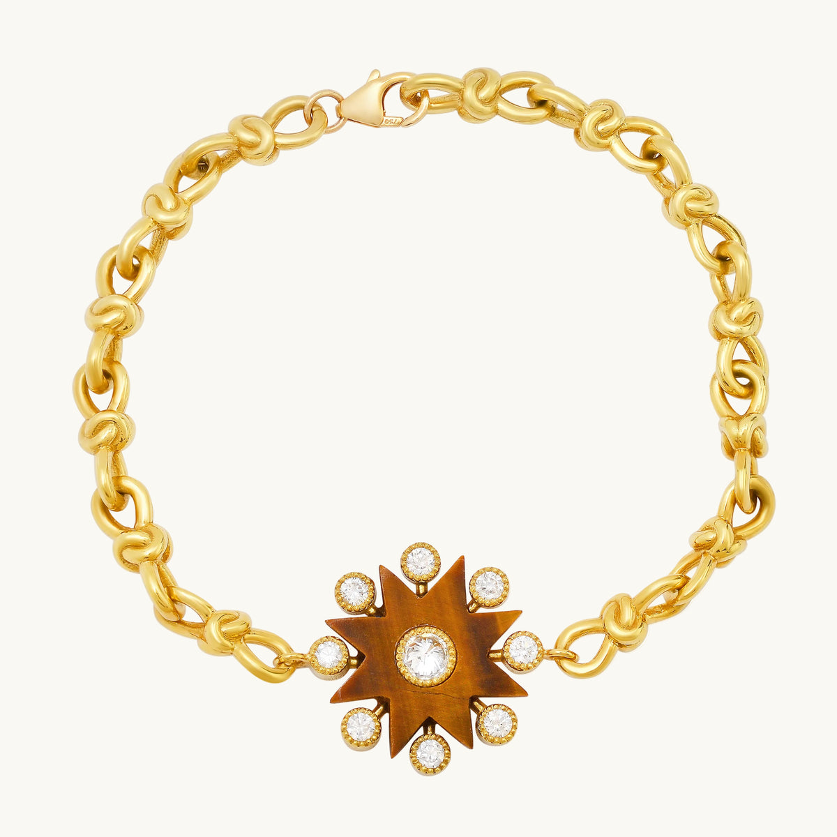 Comète Bracelet Enchain – 18K Gold Diamond Chain Bracelet in Toi et Moi with brilliant-cut diamond — Colette Jewelry