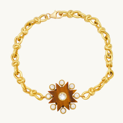 Comète Bracelet Enchain – 18K Gold Diamond Chain Bracelet in Toi et Moi with brilliant-cut diamond — Colette Jewelry