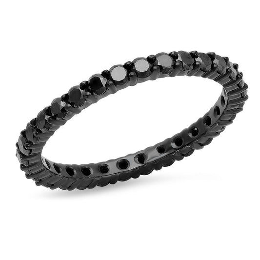 Round Prong Set Diamond Eternity Band in 18K Gold | Colette Jewelry