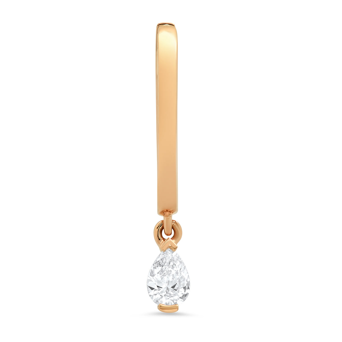 Large Maasai Hoop with Tear Drop White Diamond Earrings in 18K gold — Colette Jewelry