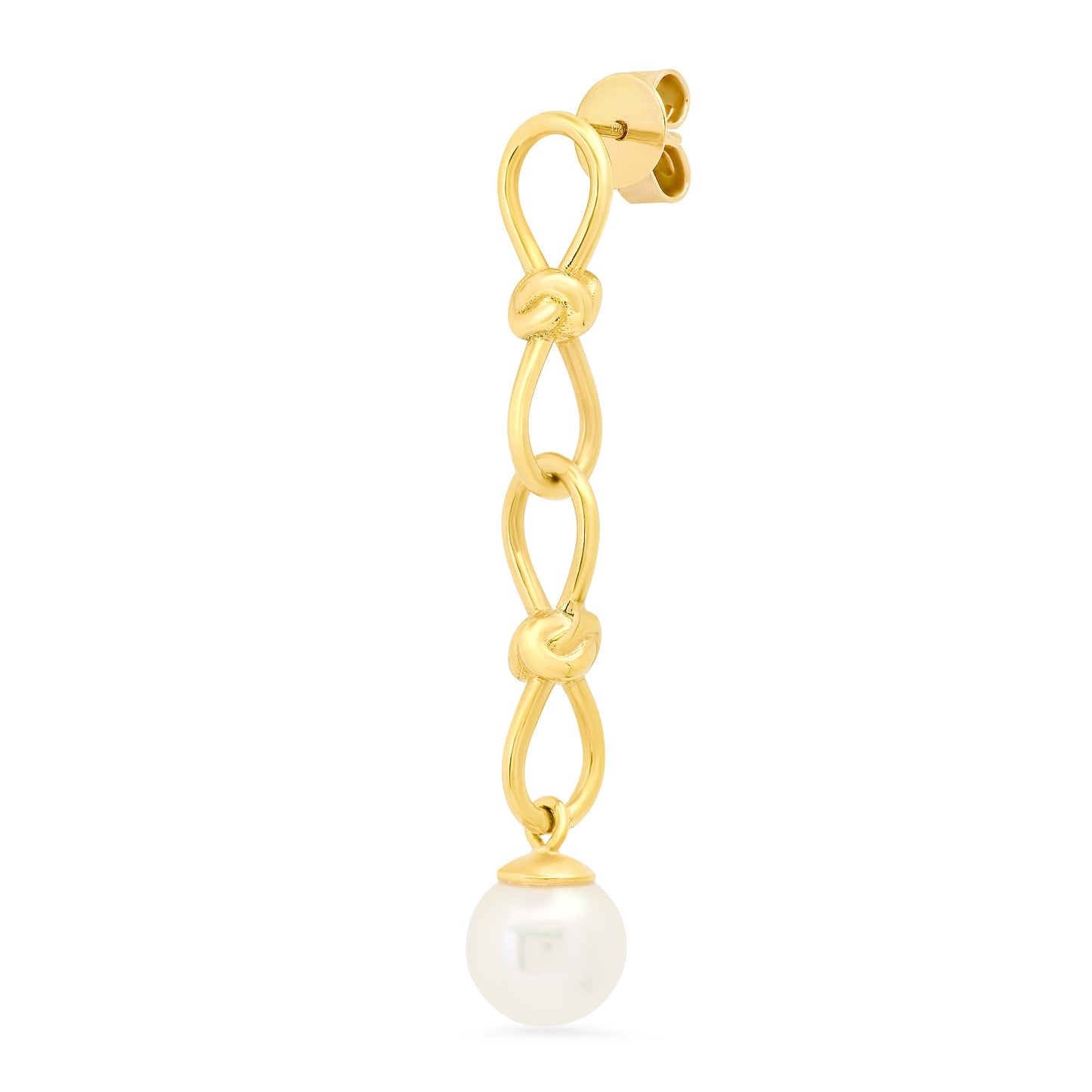 Toi et Moi Madame Earrings with Pearl — 18K Rose Gold | Colette Jewelry