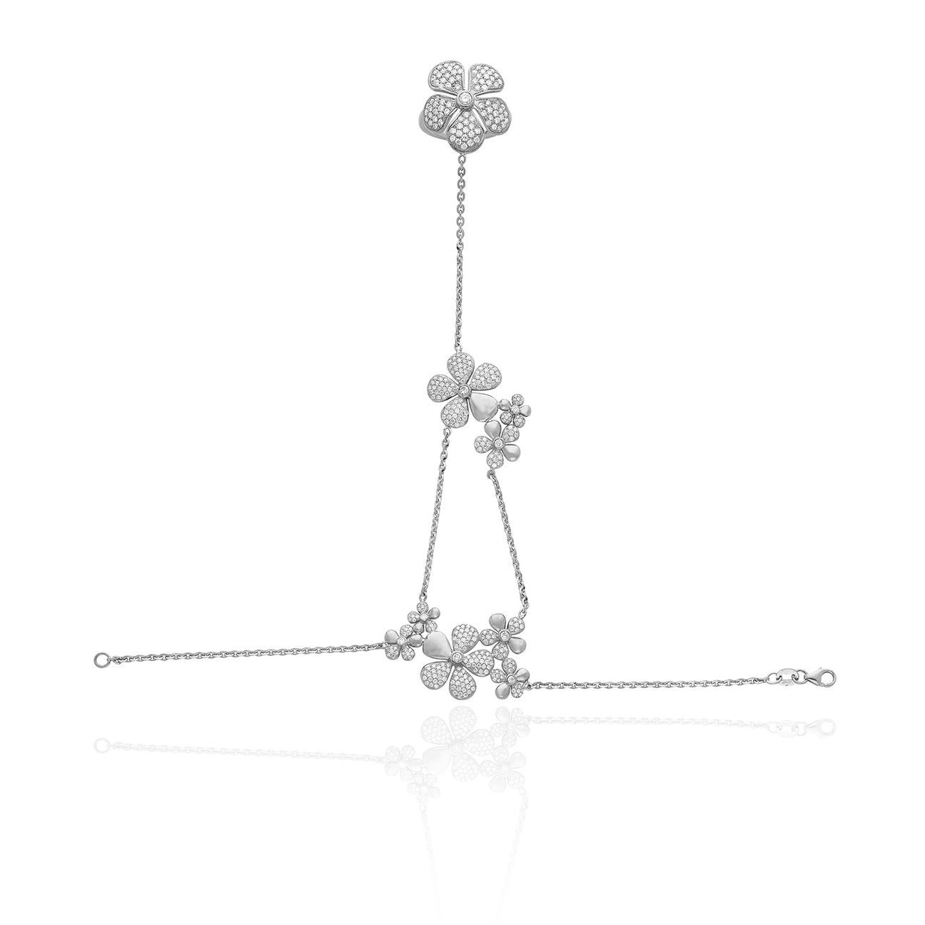 Belladonna Hand Installation 18K Gold Diamond Bracelet | Colette Jewelry