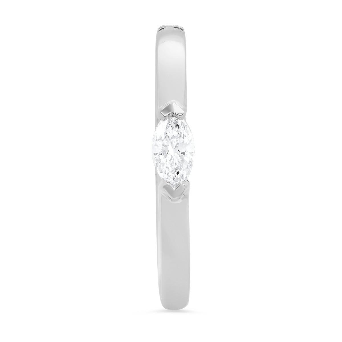 Medium Maasai Hoop Earrings with Marquise White Diamond in Four Colors in 18K gold — Colette Jewelry
