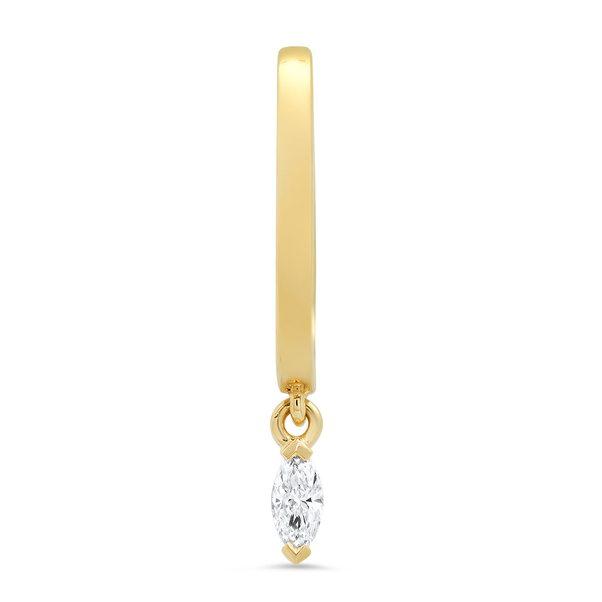 Medium Maasai Hoop with Marquise Drop White Diamond – Four Colors — Colette Jewelry