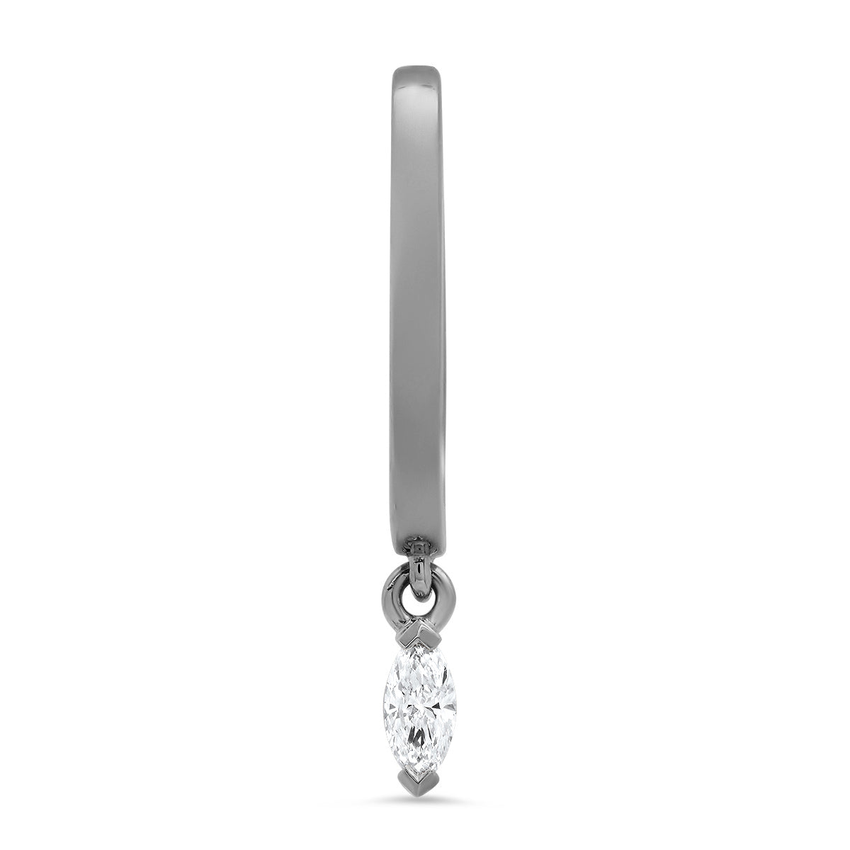 Medium Maasai Hoop with Marquise Drop White Diamond – Four Colors — Colette Jewelry