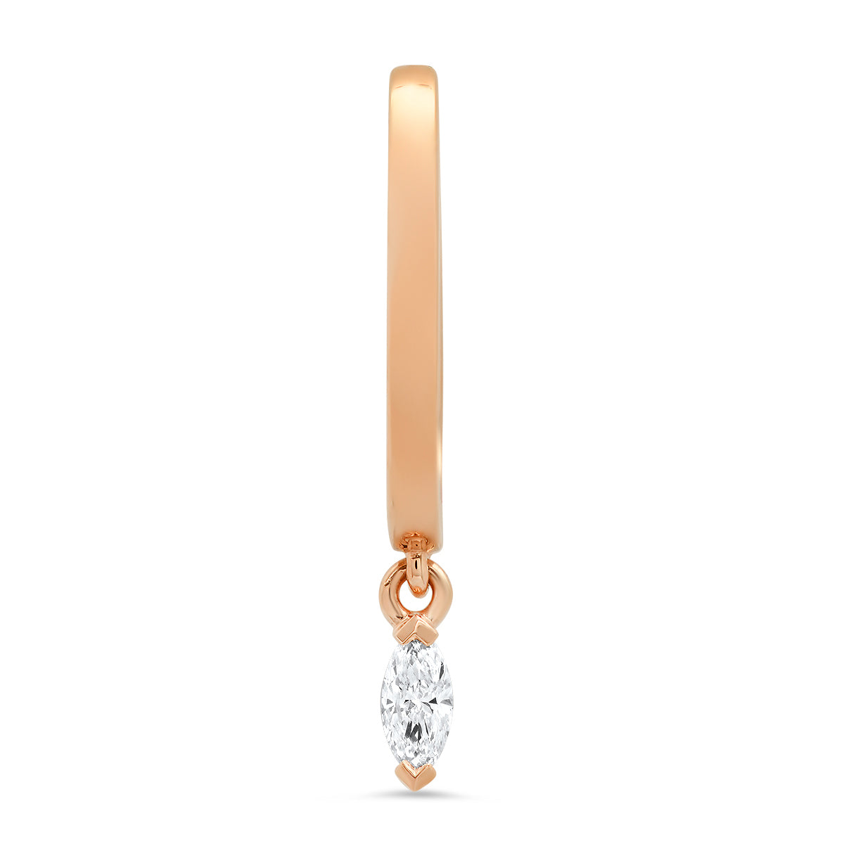 Medium Maasai Hoop with Marquise Drop White Diamond – Four Colors — Colette Jewelry
