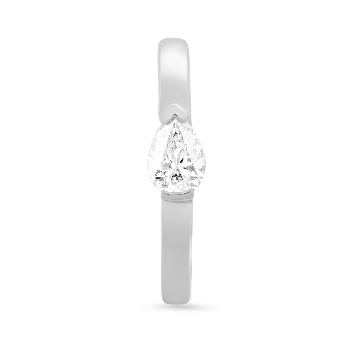 Medium Maasai Hoop Teardrop Earrings White Diamonds Four Colors 18K Gold — Colette Jewelry