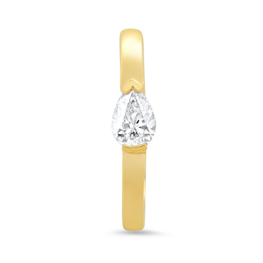 Medium Maasai Hoop Teardrop Earrings White Diamonds Four Colors 18K Gold — Colette Jewelry
