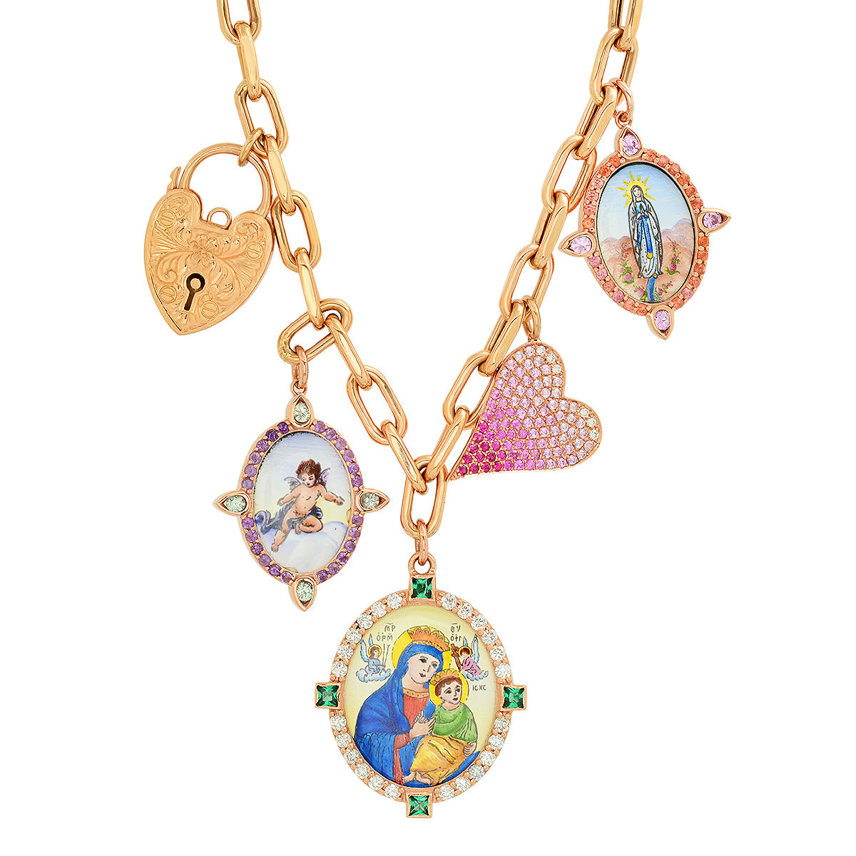 Love and Lock Necklace – 18K Gold Diamond Necklace | Colette Jewelry
