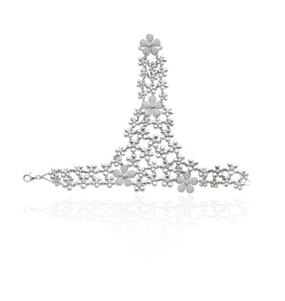 Las Flores Hand Installation Bracelet 18K Gold Diamond with brilliant-cut diamond — Colette Jewelry