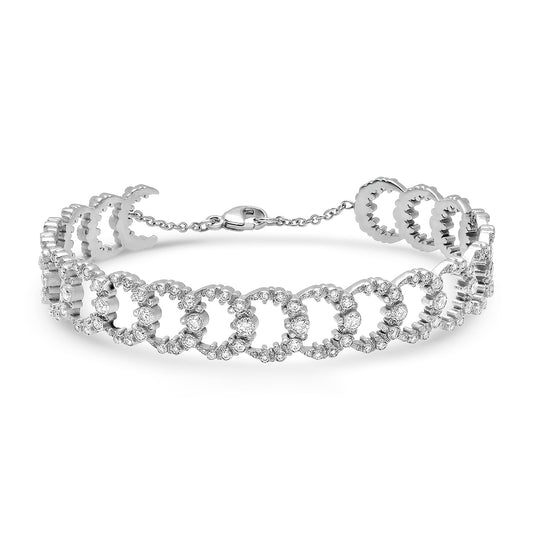 Infinity Moon Bracelet in 18K Gold with brilliant-cut diamond — Colette Jewelry