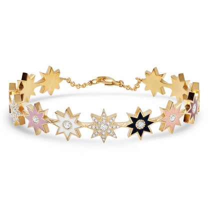 Twinkle Star Bracelet in 18K Gold with Diamonds with brilliant-cut diamond — Colette Jewelry