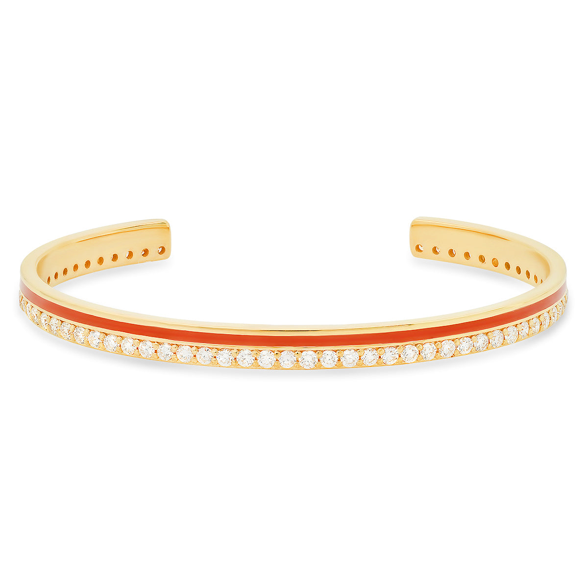 Diamond Enamel Cuff Bracelet in 18K Gold | Colette Jewelry