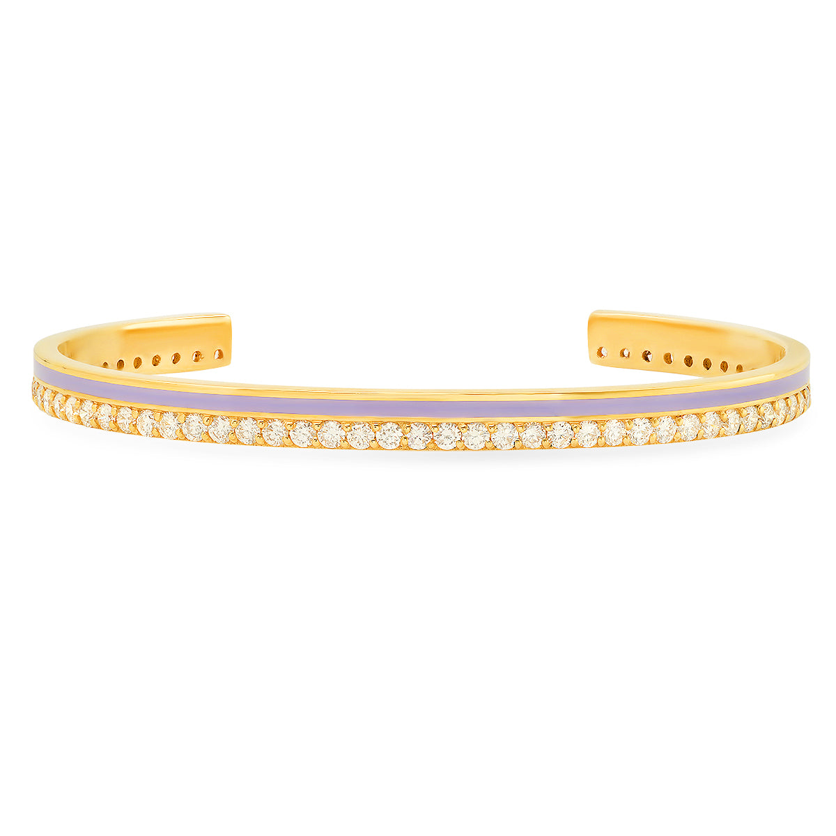 Diamond Enamel Cuff Bracelet in 18K Gold | Colette Jewelry