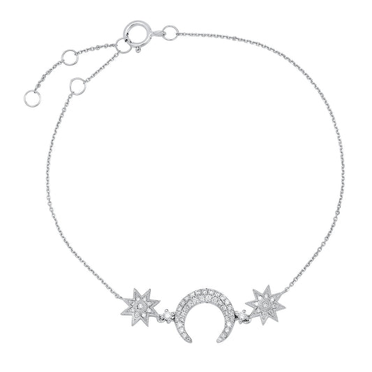 Moon and Star Bracelet — Galaxia collection — Colette Jewelry