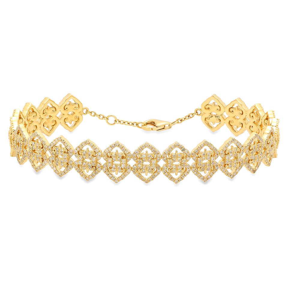 Motif Cuff Two Colors 18K Gold Bracelet | Colette Jewelry