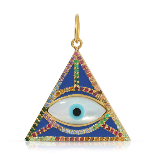 Evil Eye Charm 18K Gold Diamond Talisman — Colette Jewelry