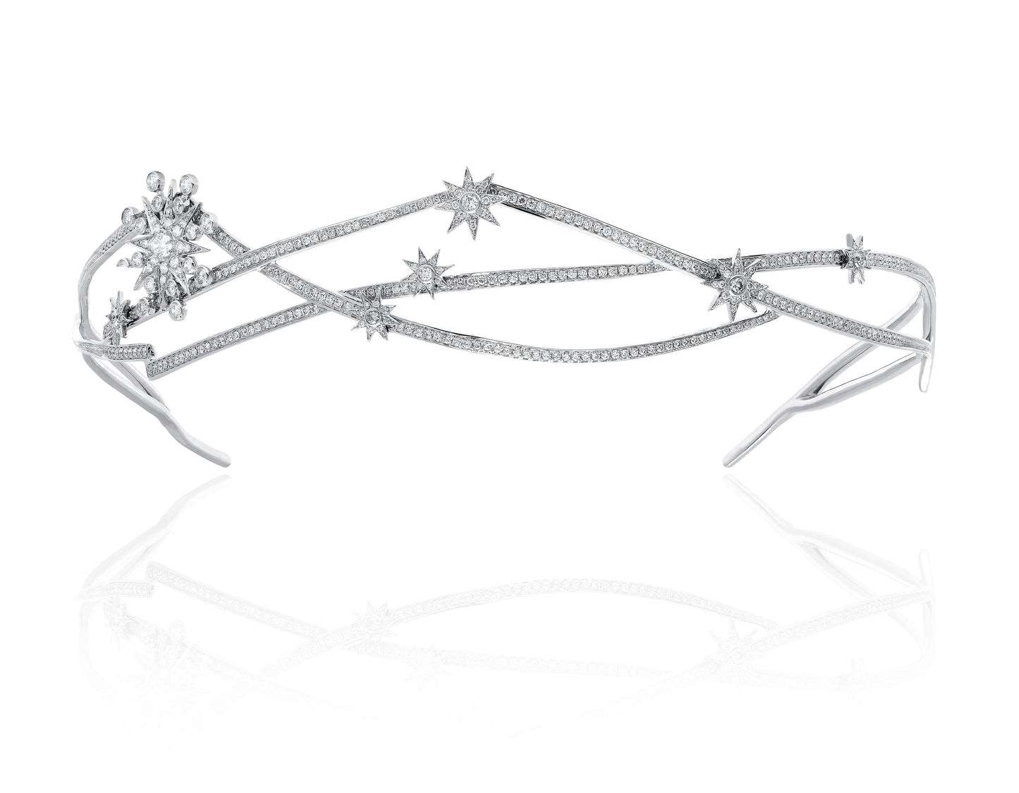 Stars Crown – White Diamond Crown in 18K White Gold | Colette Jewelry