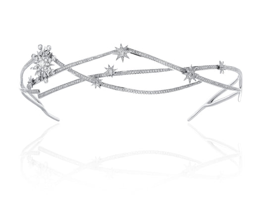 Stars Crown – White Diamond Crown in 18K White Gold | Colette Jewelry