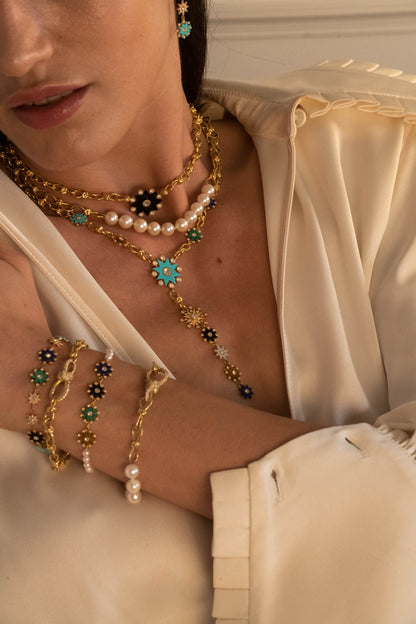 Comète Necklace Enchain – Rose Gold Toi et Moi Necklace — Colette Jewelry