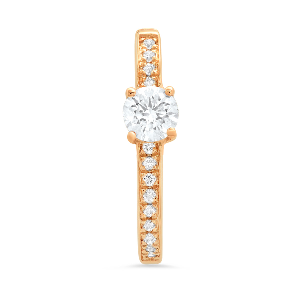 Maasai Medium Hoop Earrings Round Cut White Diamond Pavé Four Colors 18K Gold — Colette Jewelry