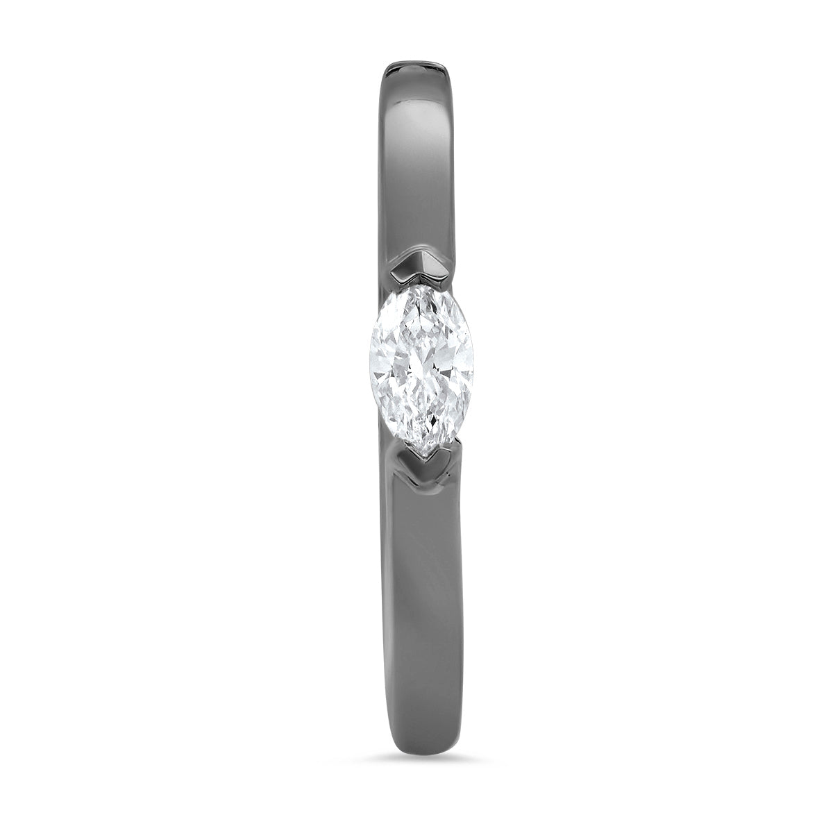 Medium Maasai Hoop Earrings with Marquise White Diamond in Four Colors — Colette Jewelry