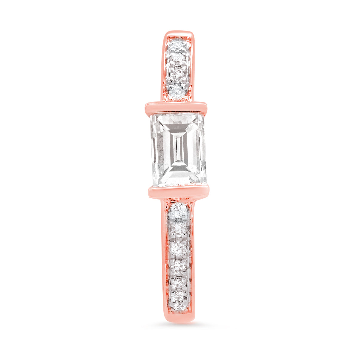 Medium Maasai Hoop Earrings with Baguette White Diamond Pavé in Four Colors — Colette Jewelry
