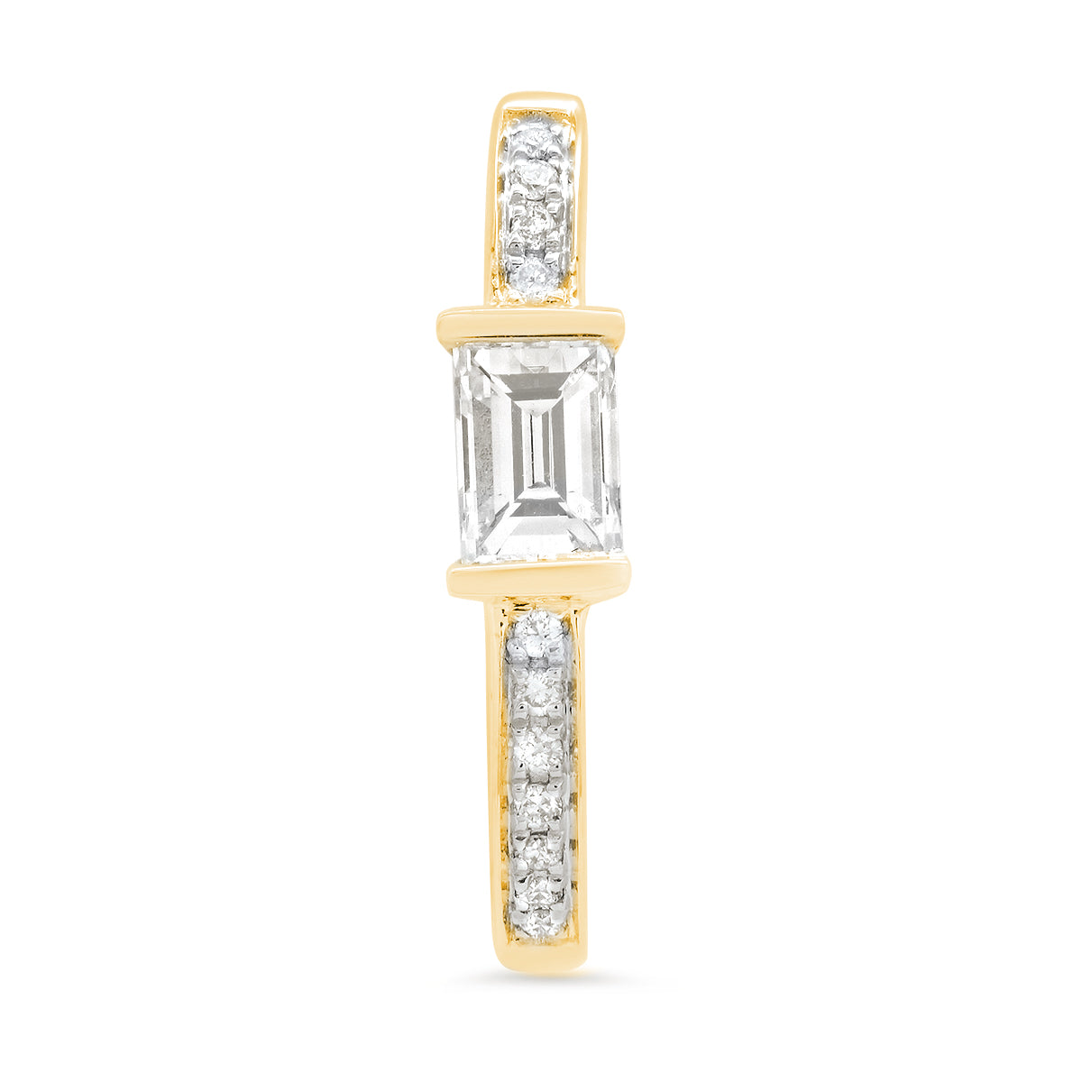 Medium Maasai Hoop Earrings with Baguette White Diamond Pavé in Four Colors — Colette Jewelry